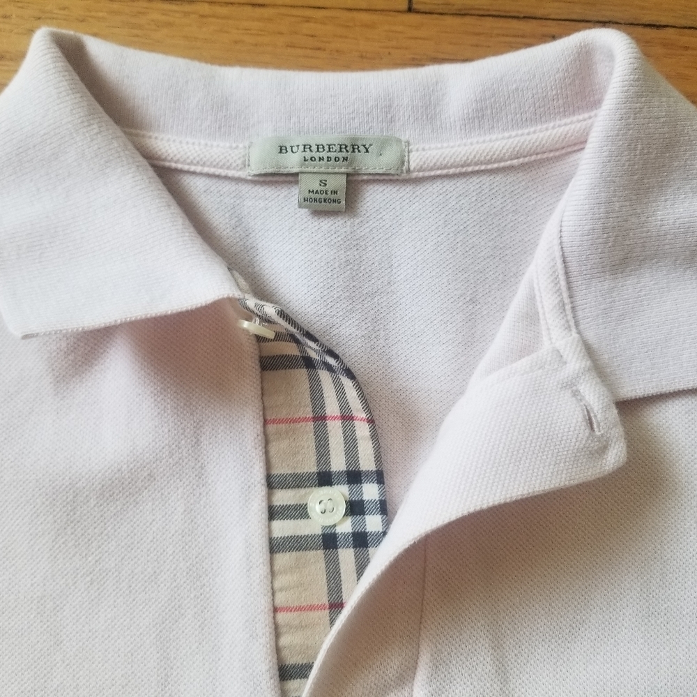 Pale pink  Burberry Polo (Mens small)